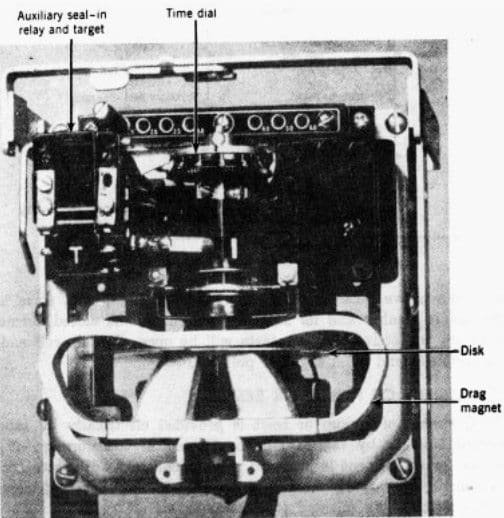 Image of an electromechanical relay showing key components.